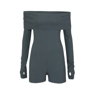 OFF THE SHOLDER JUMPSUIT GREY