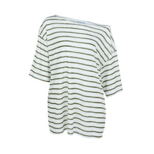 NM.02 TEE SHIRT WHITE AND DARK GREEN