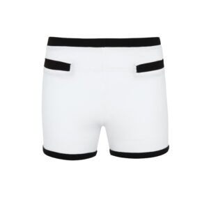 CONTRAST RIB SHORTS WHITE