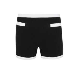 CONTRAST RIB SHORTS BLACK