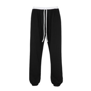 CONTRAST LONG PANTS BLACK