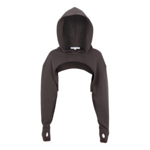 HOODED SHRUG BROWN