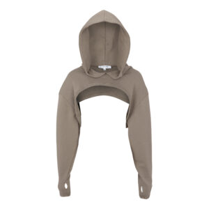 HOODED SHRUG LIGHT BROWN