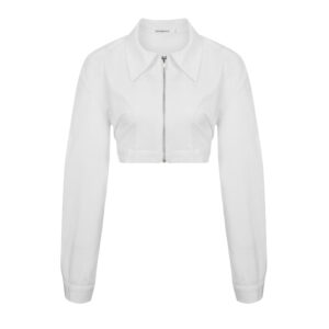 NM.01 POPLIN CROP SHIRT WHITE