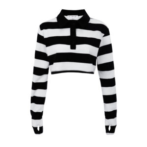 POLO CROP TSHIRT STRIPES
