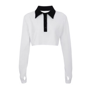 POLO CROP TSHIRT WHITE