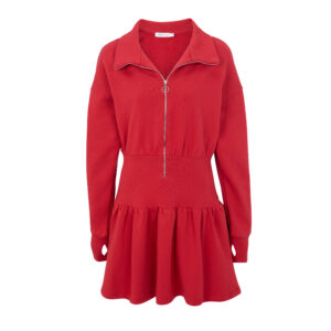 SWEATSHIRT DRESS RED