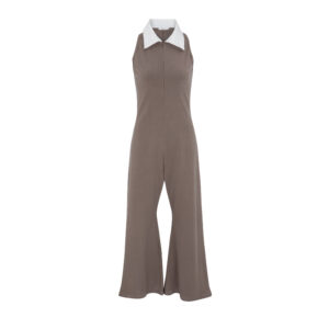 NM.02 POLO CONTRAST JUMPSUIT LIGHT BROWN